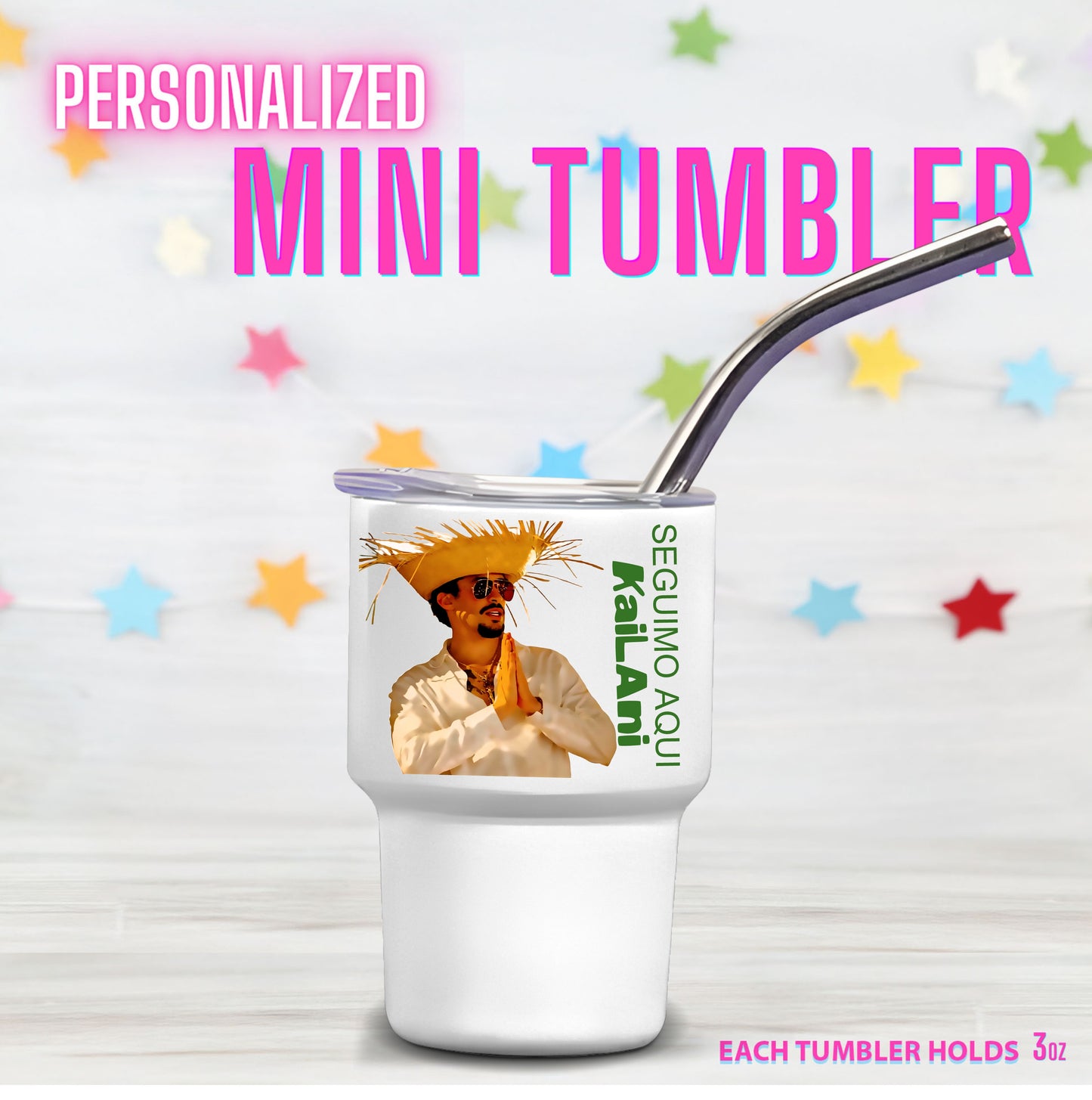 Bad Bunny Shot Glass Custom Mini Tumbler | DTMF | Bachelorette & Birthday Party Favor Gift -Debi Tirar Mas Fotos| Sapo Concho Bunny