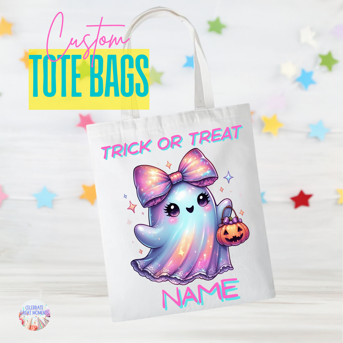 Custom Halloween Bag - Trick or Treat Bag with Custom Name