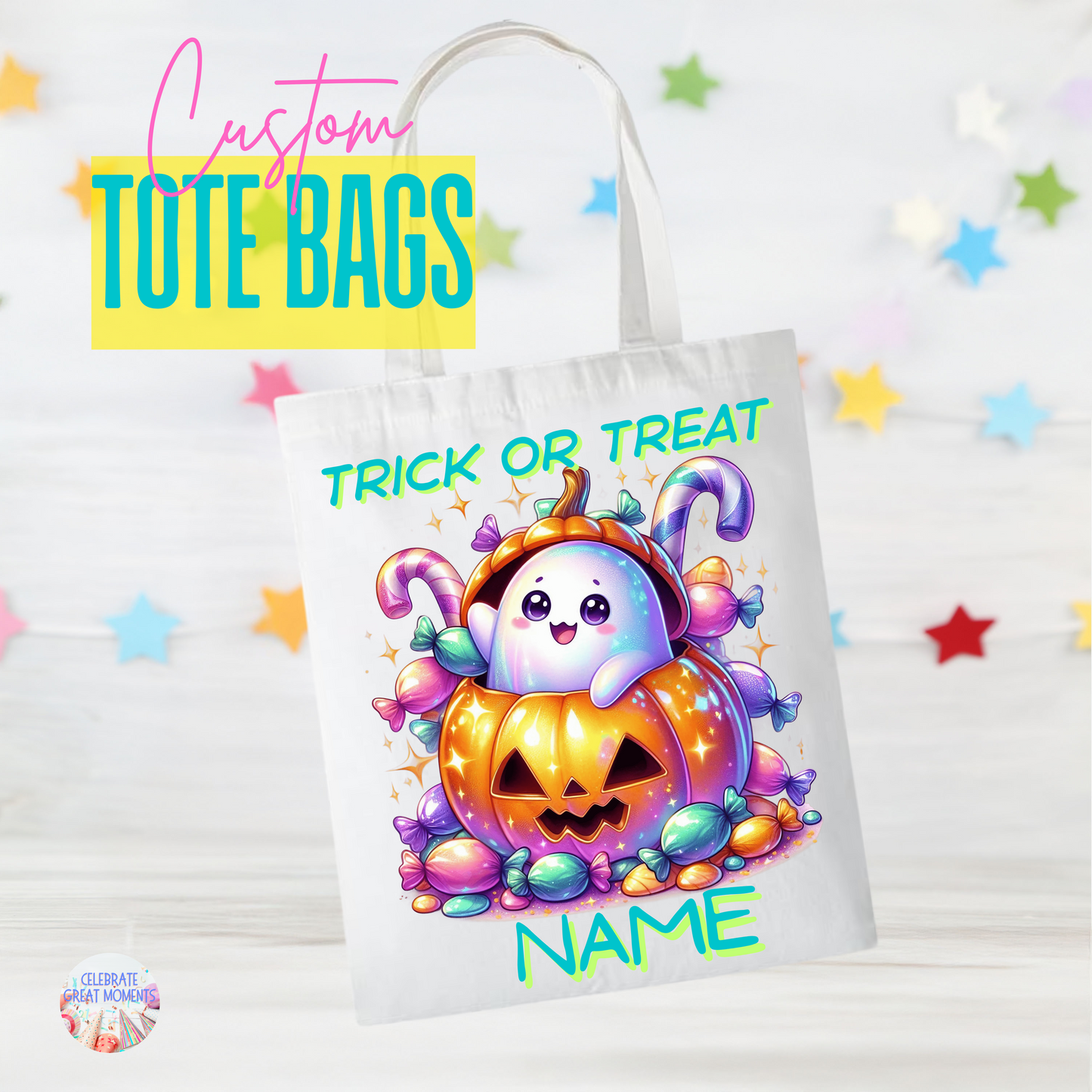 Custom Halloween Bag - Trick or Treat Bag with Custom Name