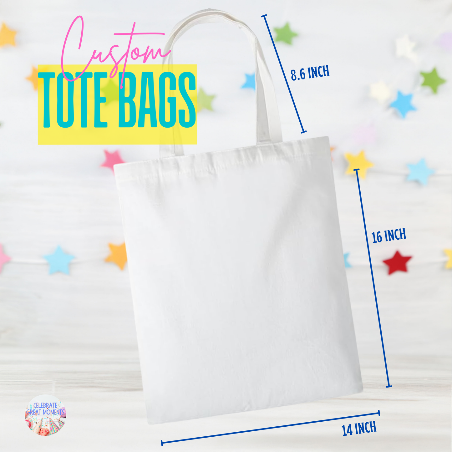 Personalized Tote Bag – Custom Image & Text Canvas Bag