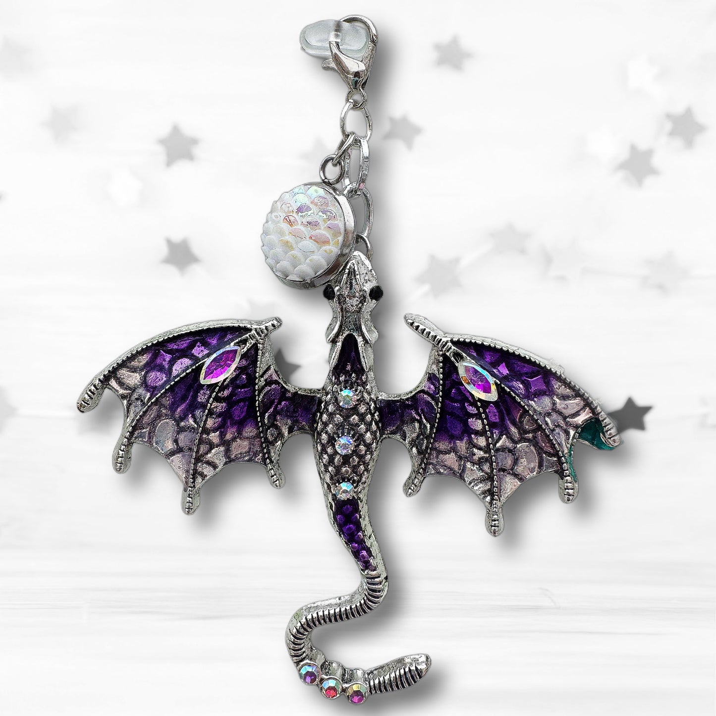 Mythical Dragon Metal Charm Keychain or Bag Charm