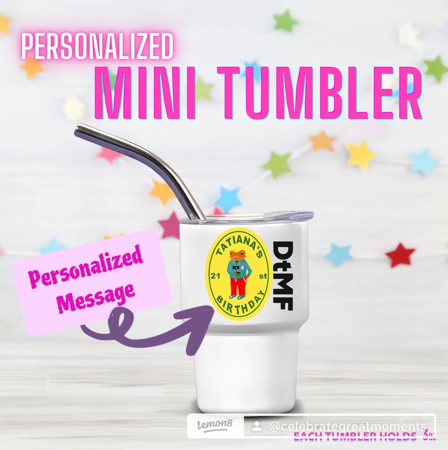 Custom Tumbler Shot Glass | Personalized & Fun Shot Glasses for any Occasion | Bachelorette Party | Bridesmaid N Adult Party Favor gift