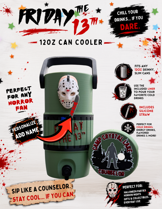 Halloween Horror Skinny Can Holder | Energy Drink Holder Drink Sleeve