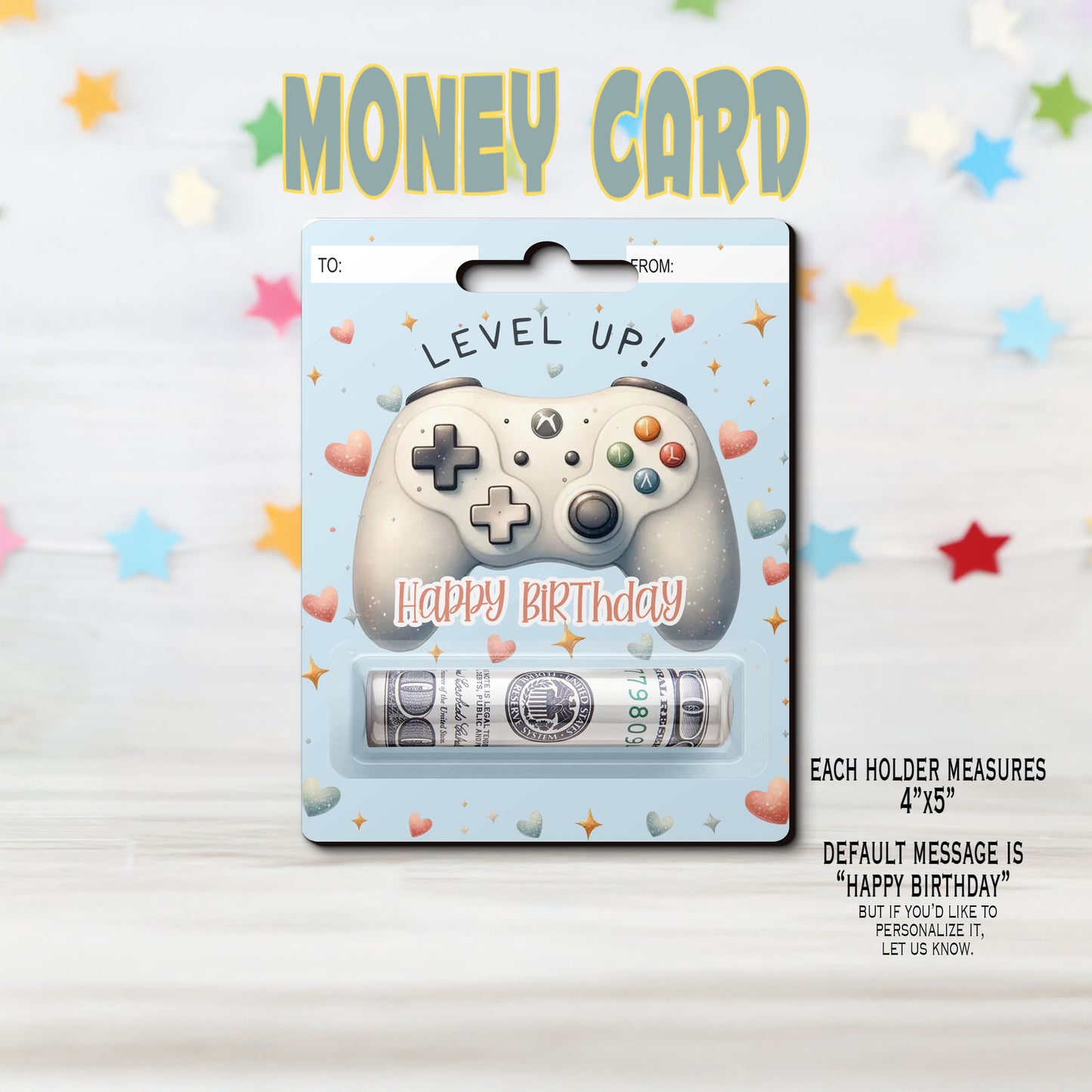 Gamer Birthday Gift Card Money Card Holder, Happy Birthday Card, Gift Card Holder for birthday Custom & Personalized birthday Card Gift, Gift Card