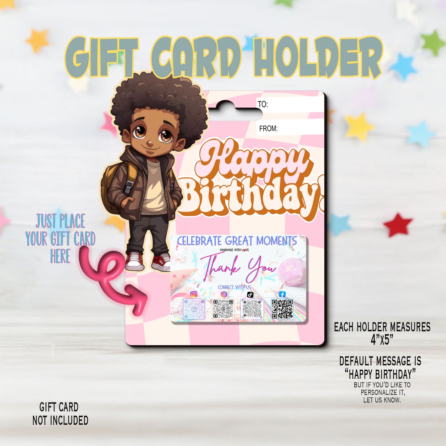 Birthday Gift Card Money Card Holder, Happy Birthday Card, Gift Card Holder for birthday Custom & Personalized birthday Card Gift, Gift Card