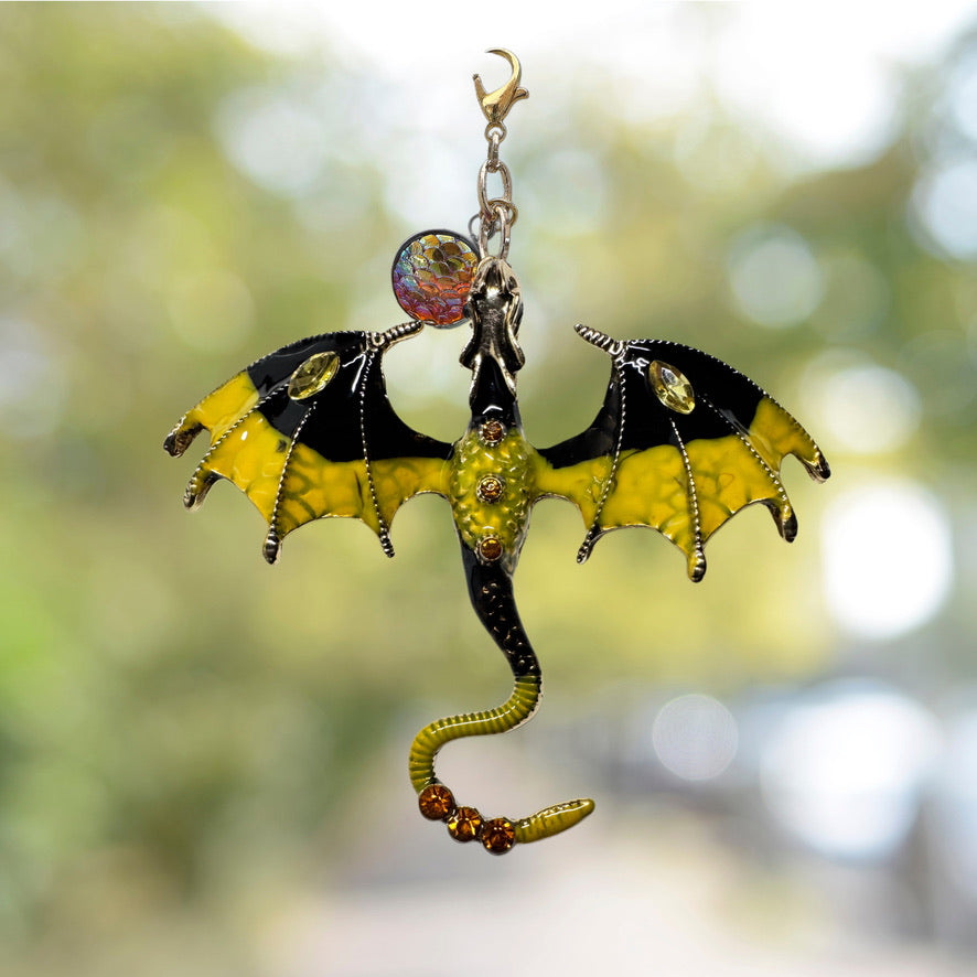 Mythical Dragon Metal Charm Keychain or Bag Charm