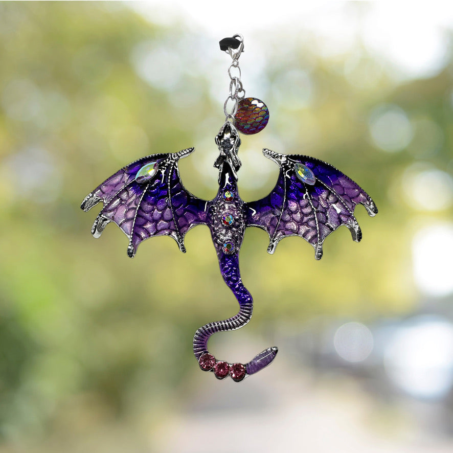 Mythical Dragon Metal Charm Keychain or Bag Charm