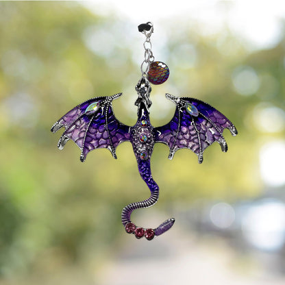 Mythical Dragon Metal Charm Keychain or Bag Charm