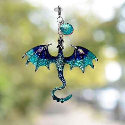 Mythical Dragon Metal Charm Keychain or Bag Charm