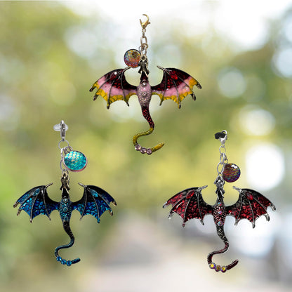 Mythical Dragon Metal Charm Keychain or Bag Charm