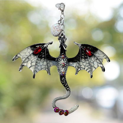 Mythical Dragon Metal Charm Keychain or Bag Charm