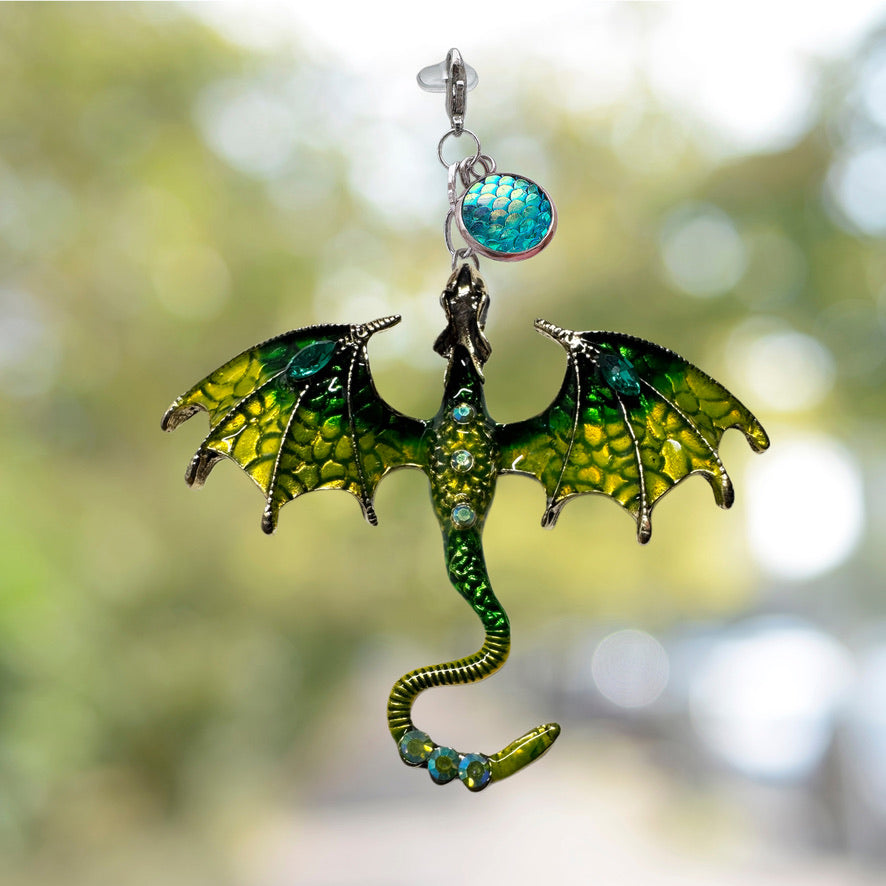 Mythical Dragon Metal Charm Keychain or Bag Charm