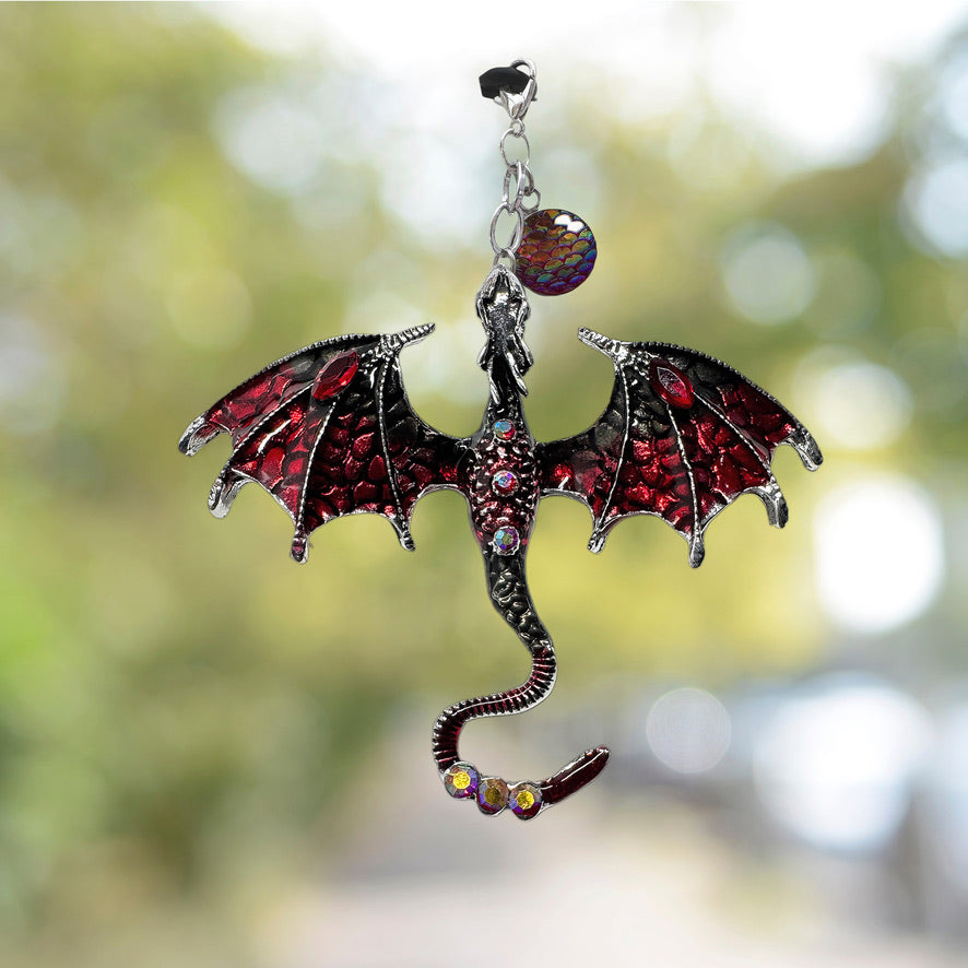 Mythical Dragon Metal Charm Keychain or Bag Charm