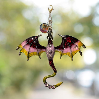 Mythical Dragon Metal Charm Keychain or Bag Charm