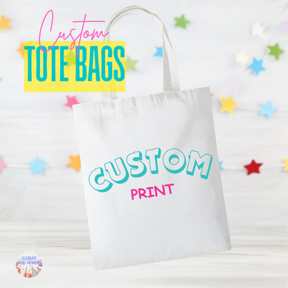 Personalized Tote Bag – Custom Image & Text Canvas Bag