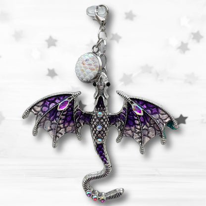 Mythical Dragon Metal Charm Keychain or Bag Charm