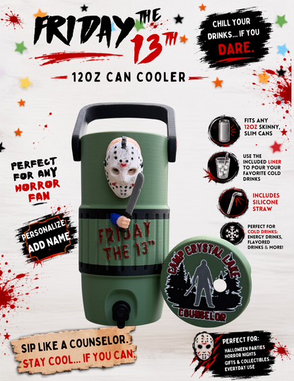 Halloween Horror Skinny Can Holder | Energy Drink Holder Drink Sleeve