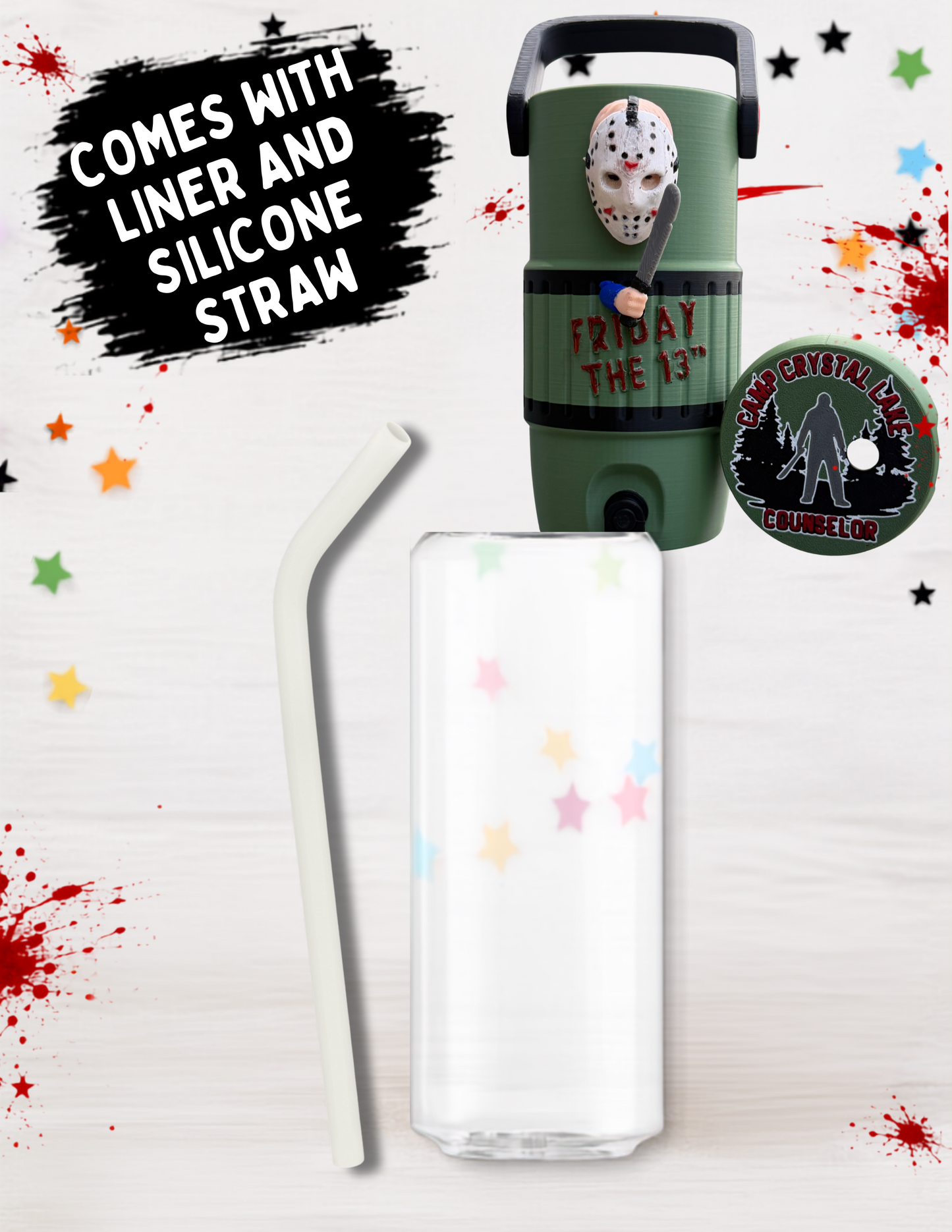 Halloween Horror Skinny Can Holder | Energy Drink Holder Drink Sleeve