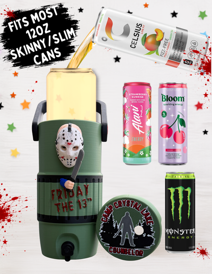 Halloween Horror Skinny Can Holder | Energy Drink Holder Drink Sleeve