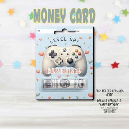 Gamer Birthday Gift Card Money Card Holder, Happy Birthday Card, Gift Card Holder for birthday Custom & Personalized birthday Card Gift, Gift Card
