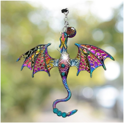 Mythical Dragon Metal Charm Keychain or Bag Charm