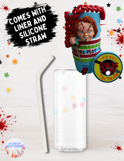 Halloween Horror Skinny Can Holder | Energy Drink Holder Drink Sleeve