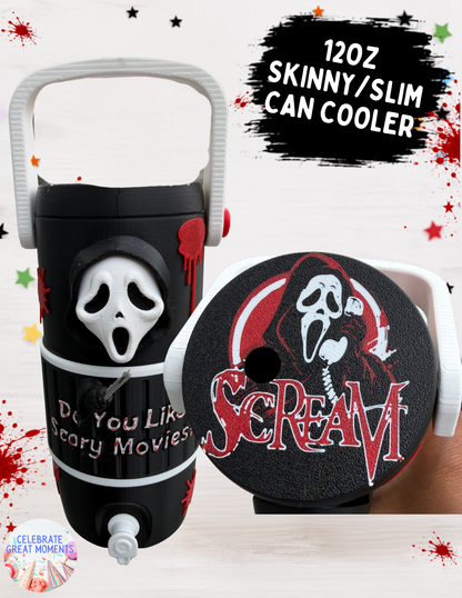 Halloween Horror Skinny Can Holder | Energy Drink Holder Drink Sleeve